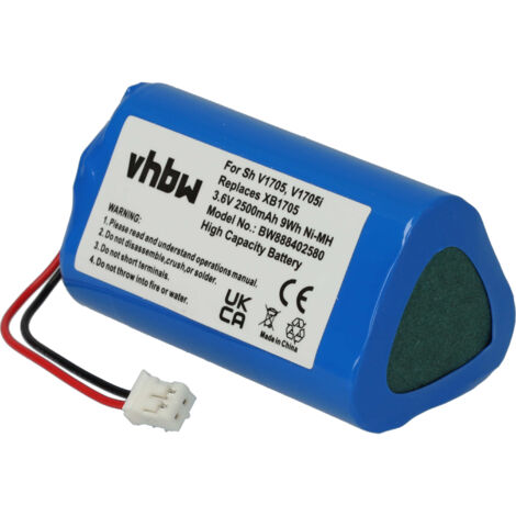 vhbw batteria sostituisce Euro Pro XB1705 per aspirapolvere (2500mAh, 3,6V,  NiMH)