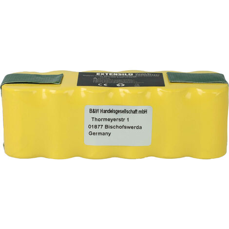 EXTENSILO batteria sostituisce GD-Roomba-500, VAC-500NMH-33, 11702 per home  cleaner (4000mAh, 14,4V, NiMH)