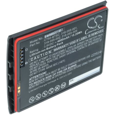 vhbw batteria sostituisce Honeywell 318-055-001, 318-055-002, 318-055-005, 318-055-011 per computer portatile scanner (4000mAh, 3,8V, Li-Ion) (1/5)