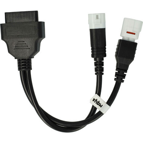 vhbw adattatore OBD2 3 Pin, 4 Pin su OBD2 16Pin compatibile con Yamaha 2016-2019 TMax 530, MT-10 / SP, R1 / R1M, FJR 1300, MT-09 / SP moto - 20 cm