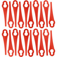vhbw 20x Lama di ricambio sostituisce Ozito PXCLTA-20, PXCLTA-20U per tagliabordi - rosso, in plastica / nylon