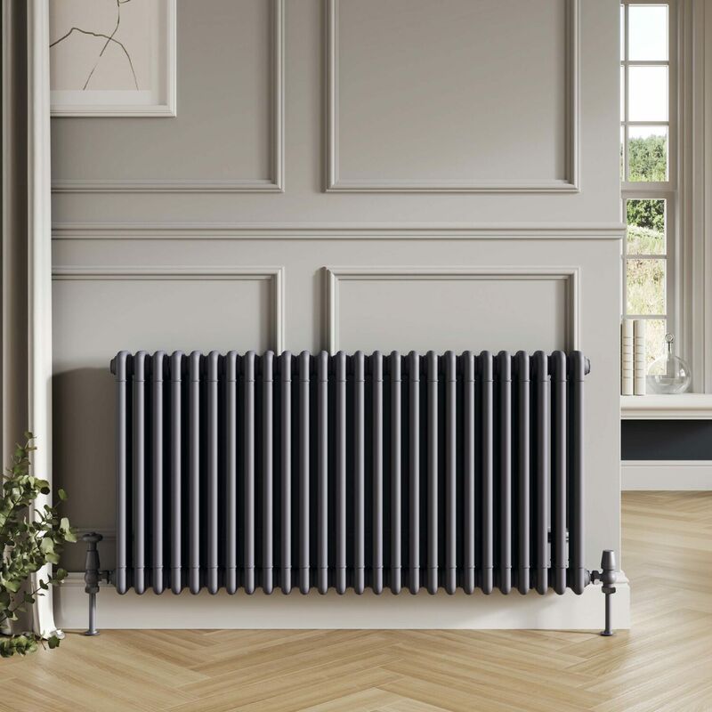 Orbit 3 Column Designer Horizontal Radiator 600mm H x 1010mm W - Anthracite