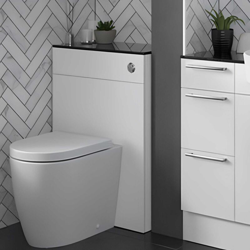 Oslo Short Projection Rimless Toilet, Compact Back to Wall Toilet