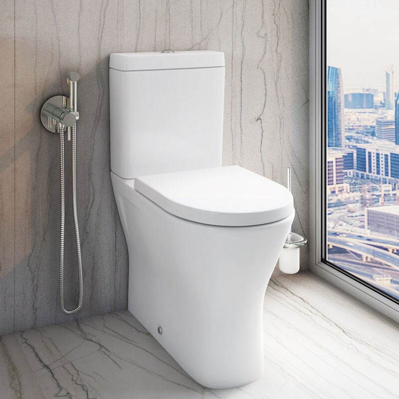 RAK Resort Mini D Shape Rimless Short Projection Close Coupled WC