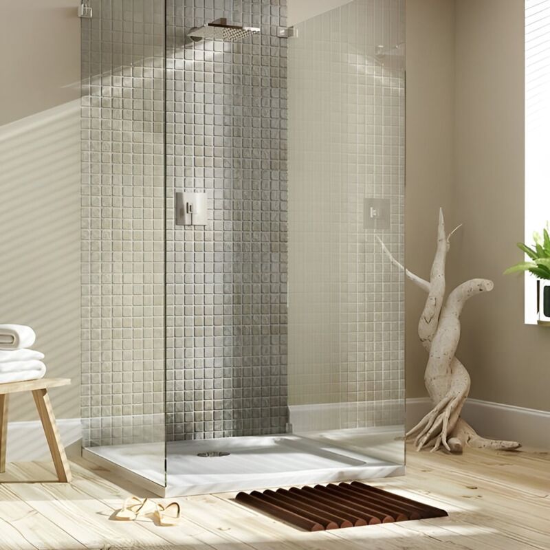 Milano Lithic - Low Profile Rectangular Walk-In Shower Tray - Choice of  Sizes