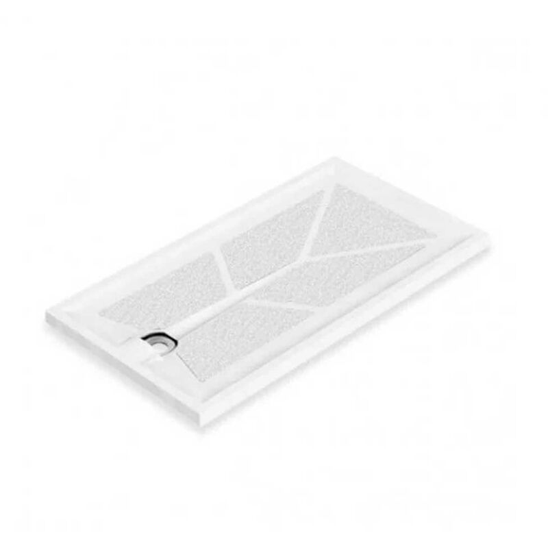 Milano Rasa - White Slate Effect Shower Tray - Choice of Size and Riser Kit