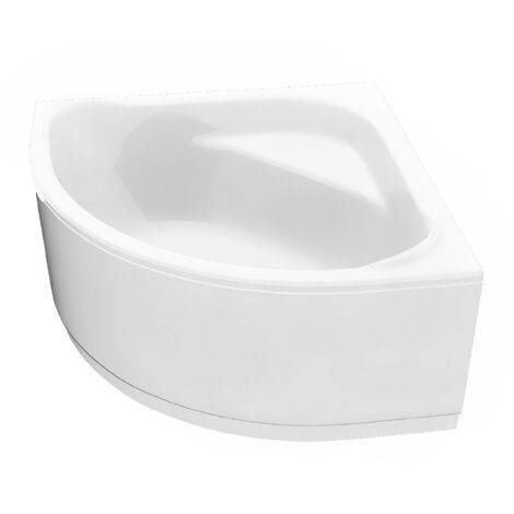 Signature Cove Acrylic Corner Bath Panel 600mm H x 1350mm W - White (1/2)