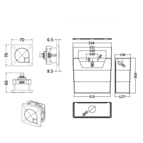 Nuie Front and Top Access Concealed Toilet Dual Flush Cistern with Chrome Flush Plate