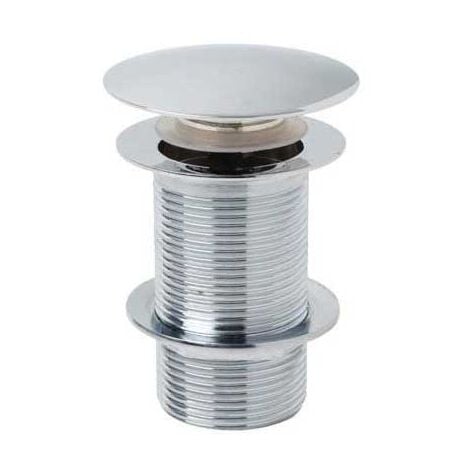 Orbit Round Dome Sprung Basin Waste Chrome - Unslotted (For Basins with ...