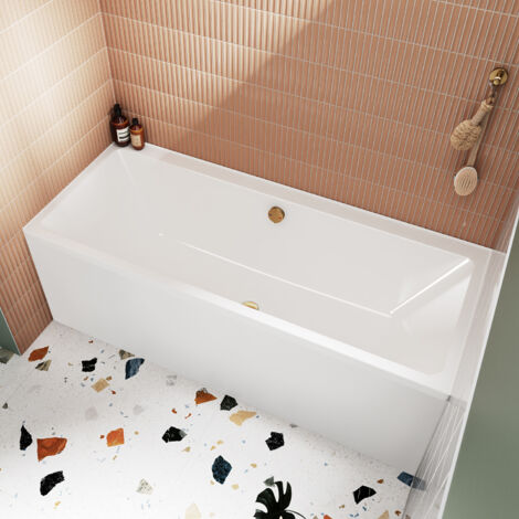 Nuie 1800mm x 800mm Thin Edge Double Ended Bath - NBA914