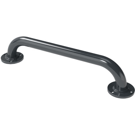 Nymas NymaPRO Round Flange Robust Steel Grab Rail 35mm Diameter 455mm Length - Dark Grey (1/2)