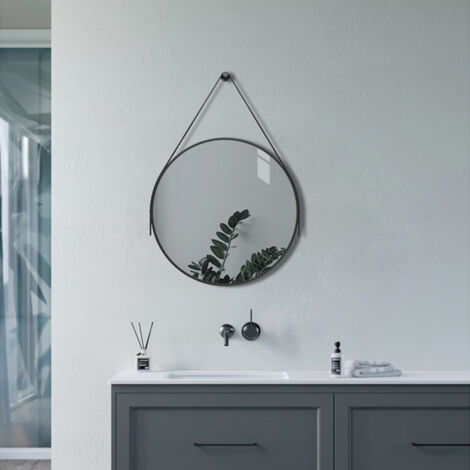 Signature Molly Round Bathroom Mirror 600mm Diameter - Matt Black
