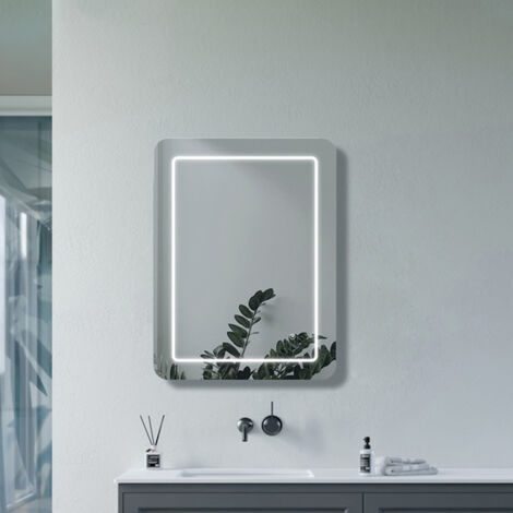 Signature Alexander Front-Lit LED Bathroom Mirror with Demister Pad 700mm H x 500mm W (1/4)