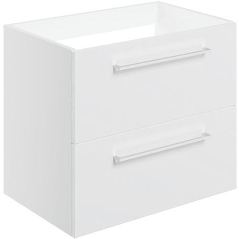 Signature Aalborg Wall Hung 2-Drawer Vanity Unit 590mm Wide - White Gloss (1/3)
