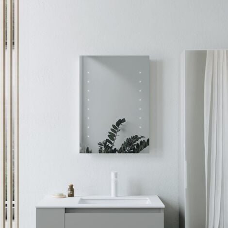 Bathroom mirror cabinets with deals battery operated lights