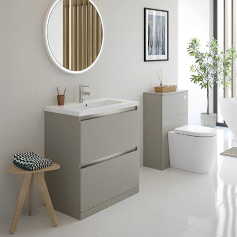 Signature Stockholm Back to Wall WC Toilet Unit 600mm Wide - Latte