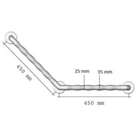 AKW 1600 Series 135 Degree Angled Grab Rail 450mm Length x 35mm ...