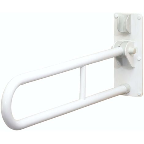 AKW 1800 Series Folding Support Grab Rail 765mm Length White