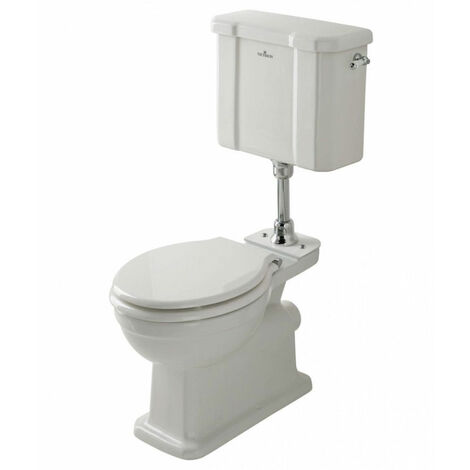 Bayswater Victrion Low Level Toilet with Lever Cistern and Flush Pipe Excluding Seat - White (1/3)