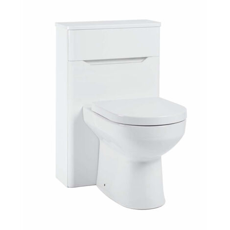 Orbit Ella Back to Wall WC Unit 500mm Wide - Gloss White (1/2)