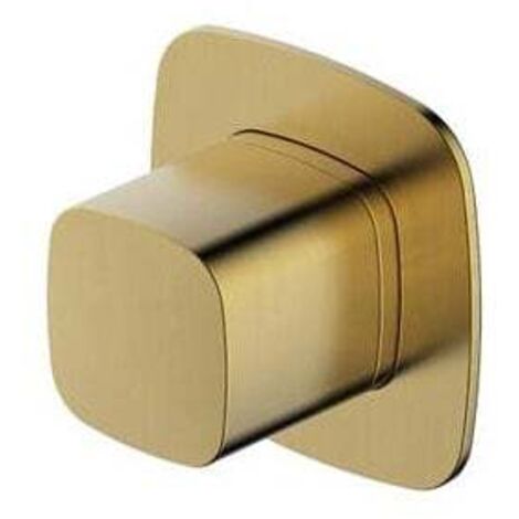 RAK Petit Brushed Gold Square Concealed Dual Control Diverter Valve - RAKPES3020-2G