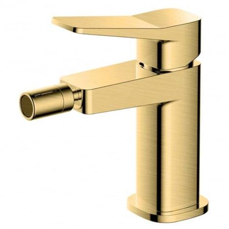 RAK Petit Square Brushed Gold Bidet Mixer Tap - RAKPES3006G
