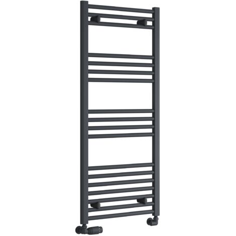 Reina Capo Straight Heated Towel Rail 1200mm H x 600mm W - Anthracite (1/4)