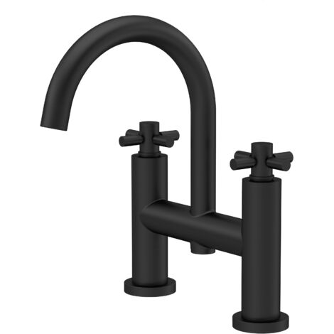 Hudson Reed Tec Crosshead Matt Black Bath Filler Tap - TEX453 (1/2)