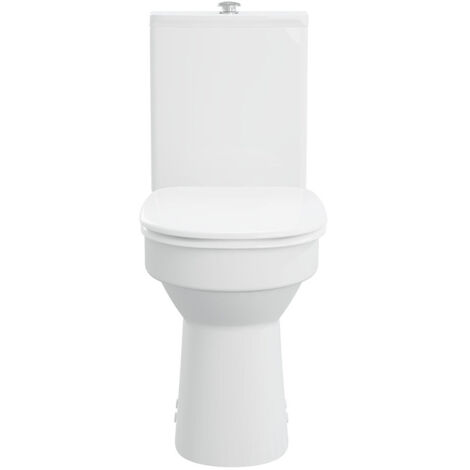 AKW Navlin Doc M Raised Height Close Coupled Pan with Raised Push Button Cistern 750mm Projection - Excluding Seat