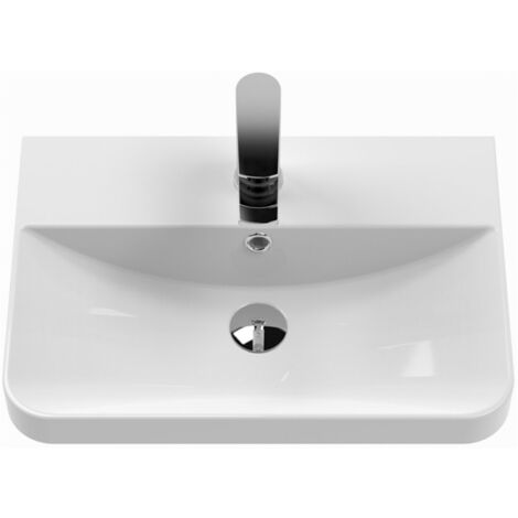 Nuie Core Wall Hung 2-Door Vanity Unit with Thin Edge Basin 500mm Wide - Satin Anthracite