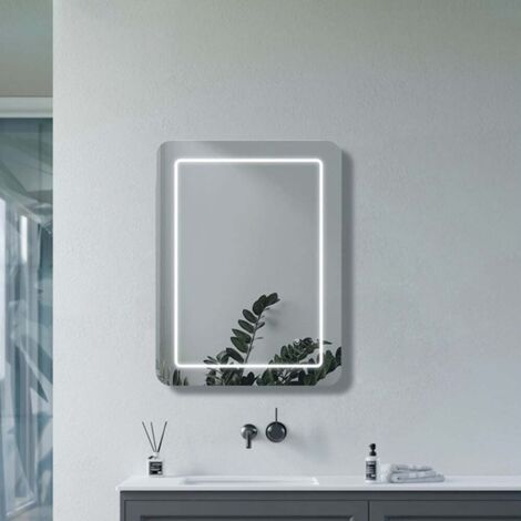 Signature Alexander Front-Lit LED Bathroom Mirror with Demister Pad 800mm H x 600mm W (1/4)