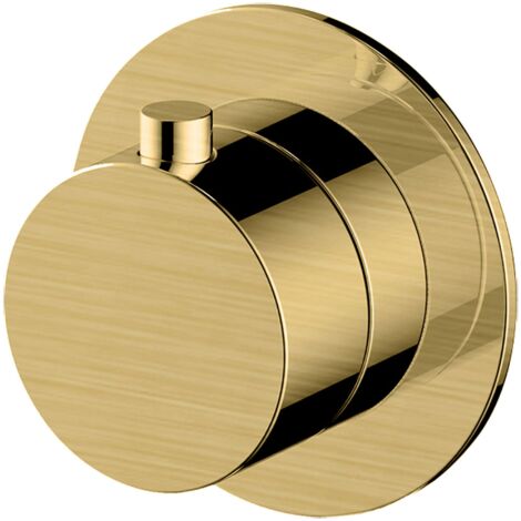 RAK Petit Brushed Gold Round Concealed Dual Control Diverter Valve - RAKPER3020-2G