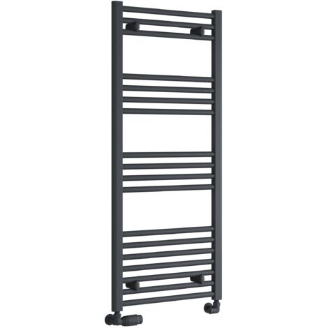 Reina Capo Straight Heated Towel Rail 1200mm H x 500mm W - Anthracite (1/4)
