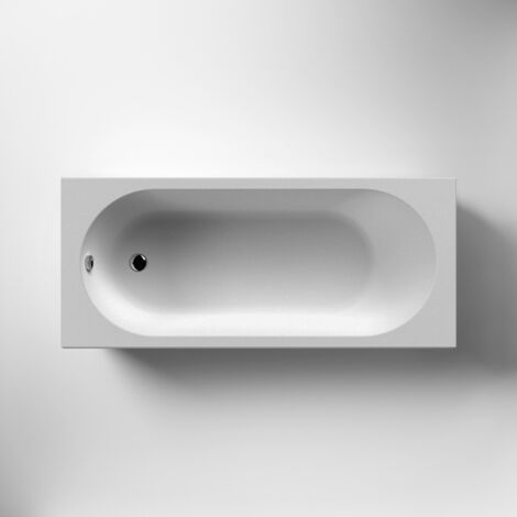 Nuie Imperial 5ft6 Round Single Ended Rectangular Acrylic Bath 1675mm x 700mm (inc Leg Set)