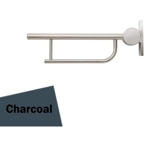 Armitage Shanks Contour 21 Hinged Arm Wall Support Grab Rail 650mm - Charcoal (1/2)