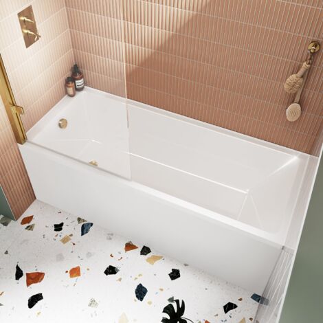 Nuie 1700mm x 700mm Thin Edge Single Ended Bath - NBA809