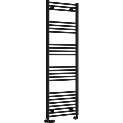 Reina Capo Straight Heated Towel Rail 1600mm H x 500mm W - Black