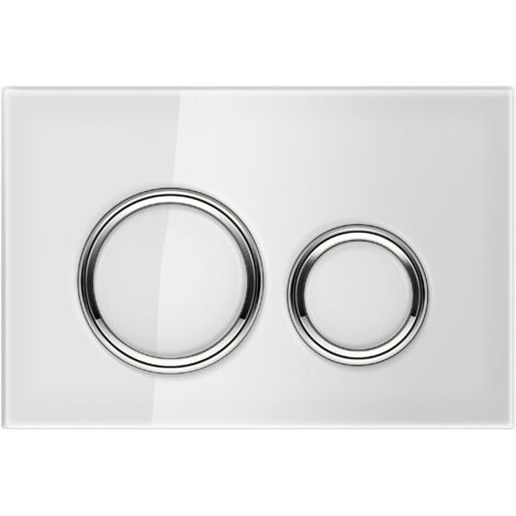 Geberit Flush plate Sigma21 for dual flush, White glass/chrome (115.884.SI.1) (1/5)