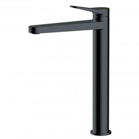 RAK Petit Round Matt Black Tall Basin Mixer Tap - RAKPER3003B (1/2)