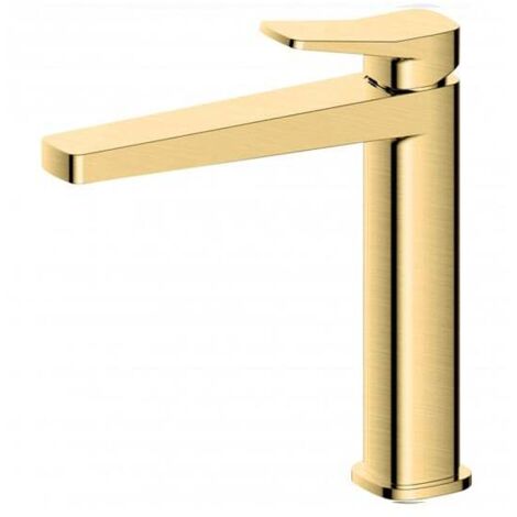RAK Petit Round Brushed Gold Floorstanding Bath Shower Mixer Tap - RAKPER3014G (1/2)