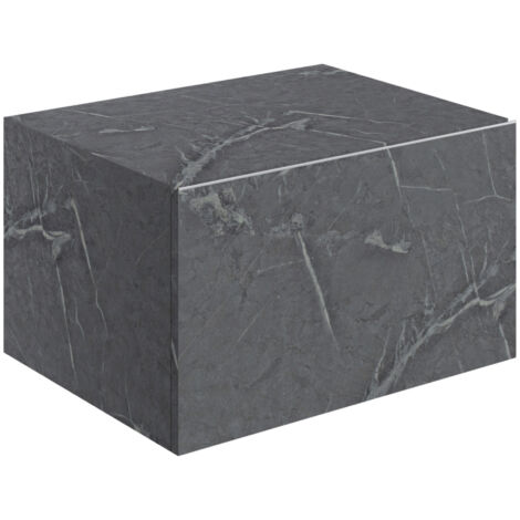 Signature Grove Wall Hung Storage Unit 600mm Wide - Grey Marble (1/5)