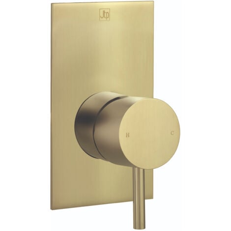 JTP Vos Concealed Manual Shower Valve Single Handle - Brushed Brass