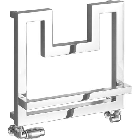 Reina Ticino Designer Heated Towel Rail 450mm H x 500mm W - Chrome (1/4)