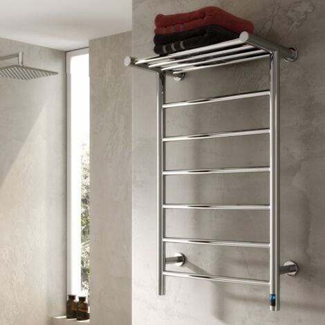 Reina Maira Designer Electric Heated Towel Rail 1190mm H x 500mm W - Black