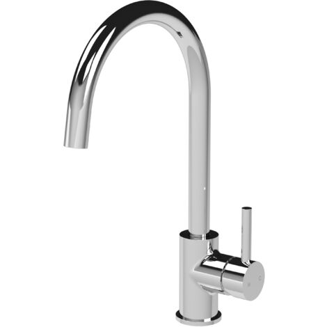 Nuie Lachen Mono Kitchen Sink Mixer Tap Single Lever Handle - Chrome (1/2)