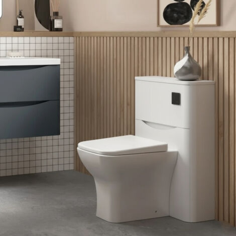 Nuie Lunar Satin White 550mm Toilet Unit - SML141