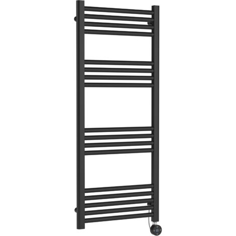 Nuie 1200mm x 500mm Anthracite Electric Round Ladder Rail - MTY160 (1/3)