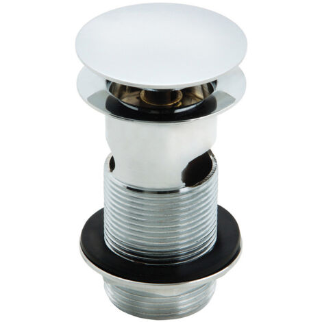 Signature Mushroom Click Clack Slotted Basin Waste - Chrome (1/2)