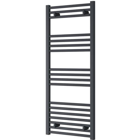 Reina Capo Anthracite Electric Towel Rail 1200mm High x 600mm Wide (+ Anthracite Thermostatic Touch Element) (1/5)