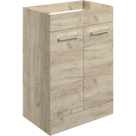 Signature Aalborg Floor Standing 2-Door Vanity Unit 590mm Wide - Oak (1/3)
